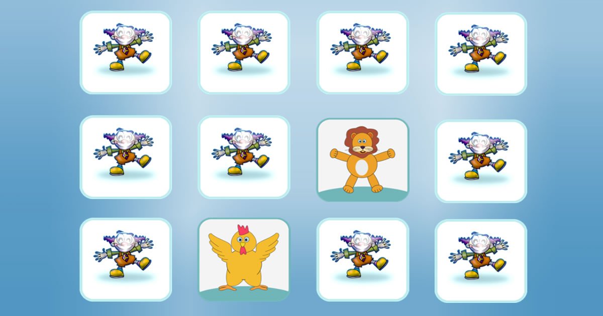 Image Happy Animals Memory Game